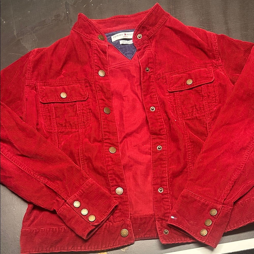 Tommy Hilfiger Red Corduroy Jacket